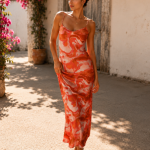 ROBE MOULANTE IMPRIMEE BRETELL
