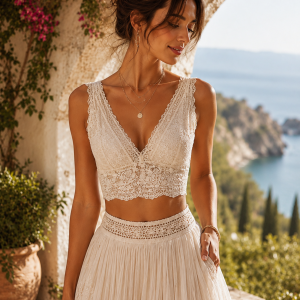 CROP TOP DENTELLE