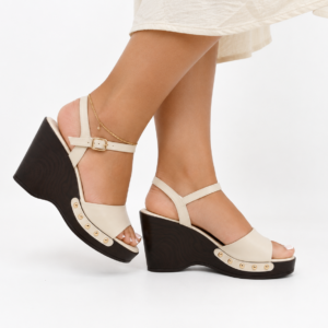SANDALE TALON SIMILI CUIR
