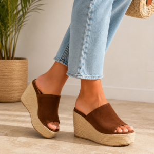 MULE COMPENSEE FAUX DAIM