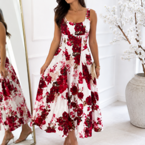 ROBE SANS MANCHE IMPRIMEE