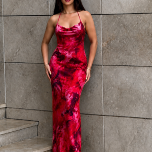 ROBE BRETELLE EN TUL IMPRIMEE
