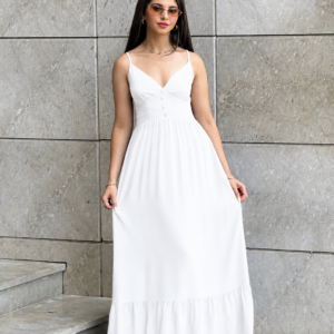 ROBE BRETELLE BUSTIER A BOUTON