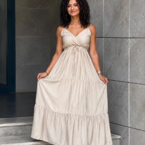 ROBE BRETELLE LONGUE TAILLE A NOEUD
