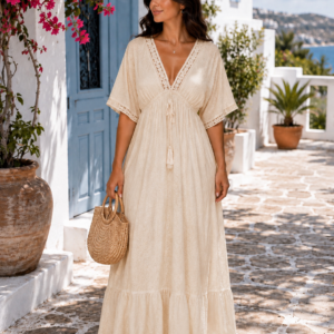 ROBE BRODERIE ANGLAISE DEMI MANCHE