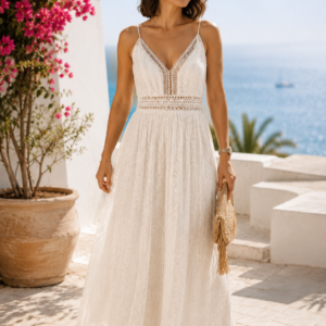 ROBE BRODERIE ANGLAISE BRETELLE