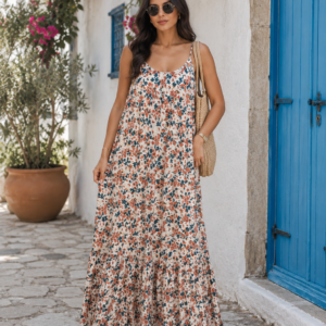 ROBE BRETELLE AMPLE IMPRIMEE FLORAL