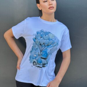 T-SHIRT IMPRIMEE CADRE BALLON