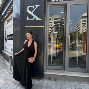 ROBE SOIREE EN SOIE DOS NU